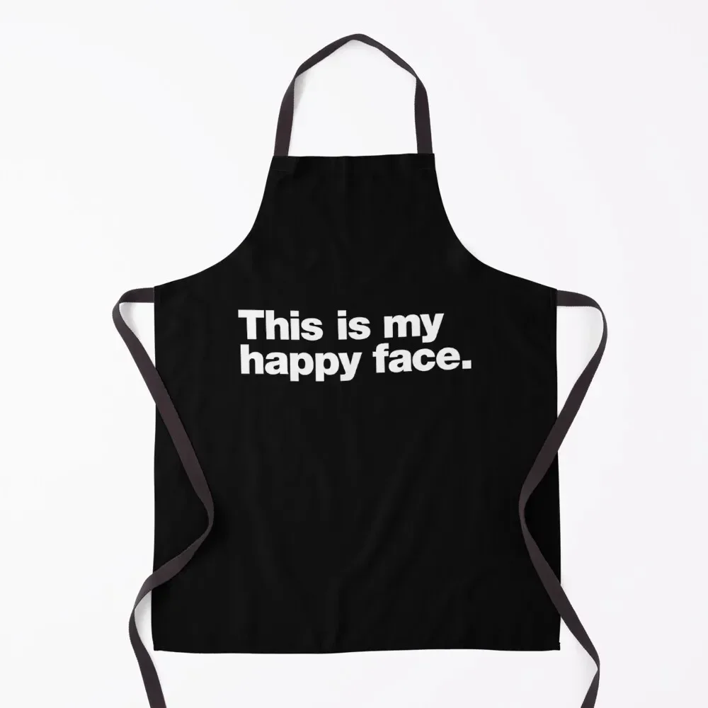 

This is my happy face. Apron Bib For Kitchen Costume Waiter Chef Uniform For Men Apron