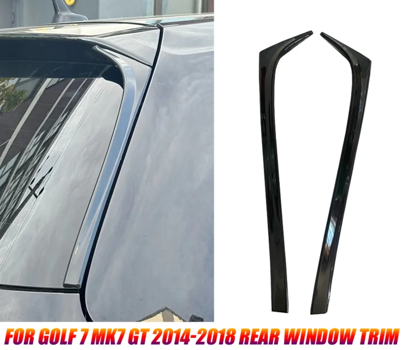 Für Volkswagen Golf 7 Mk7 2014 2015 2016 2017 2018 Zubehör Hinten Fenster Seite Flügel Stamm Spoiler Canard Canards Splitter 2 stücke – Detail 1