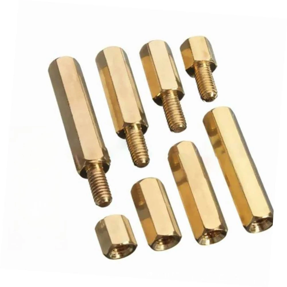 

Hex Brass Male Female Motherboard Standoff Copper Mount M2 M3 M4 Board Rack Stud Threaded Pillar Brass Column Spacer Screw