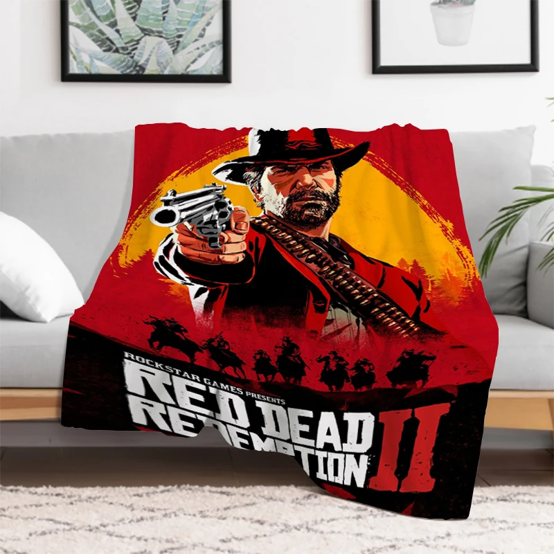 

Game Red Dead Redemption 2 Blanket Luxury Designer Bedding Sofa Blankets for Winter Warm Soft Plaid With Print Plead Cover Downy