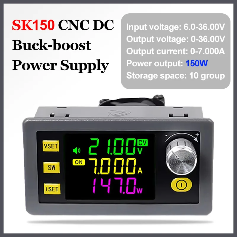 

SK120/SK150 CNC DC Buck-boost Power Supply Adjustable Voltage Regulator Constant Voltage Constant Current Solar Charging Module
