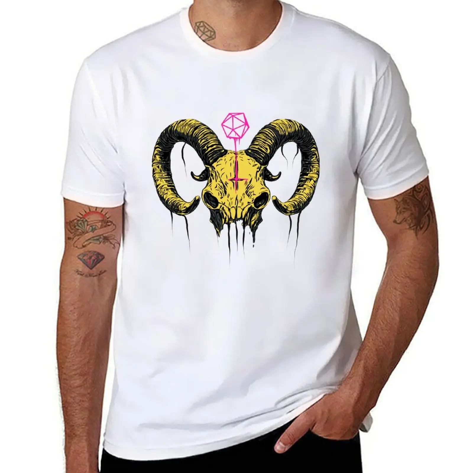 

Mrk Borg - Gnoll Skull [back] T-Shirt t shirts for man cotton funny man t shirts high quality luxury brand T-Shirt