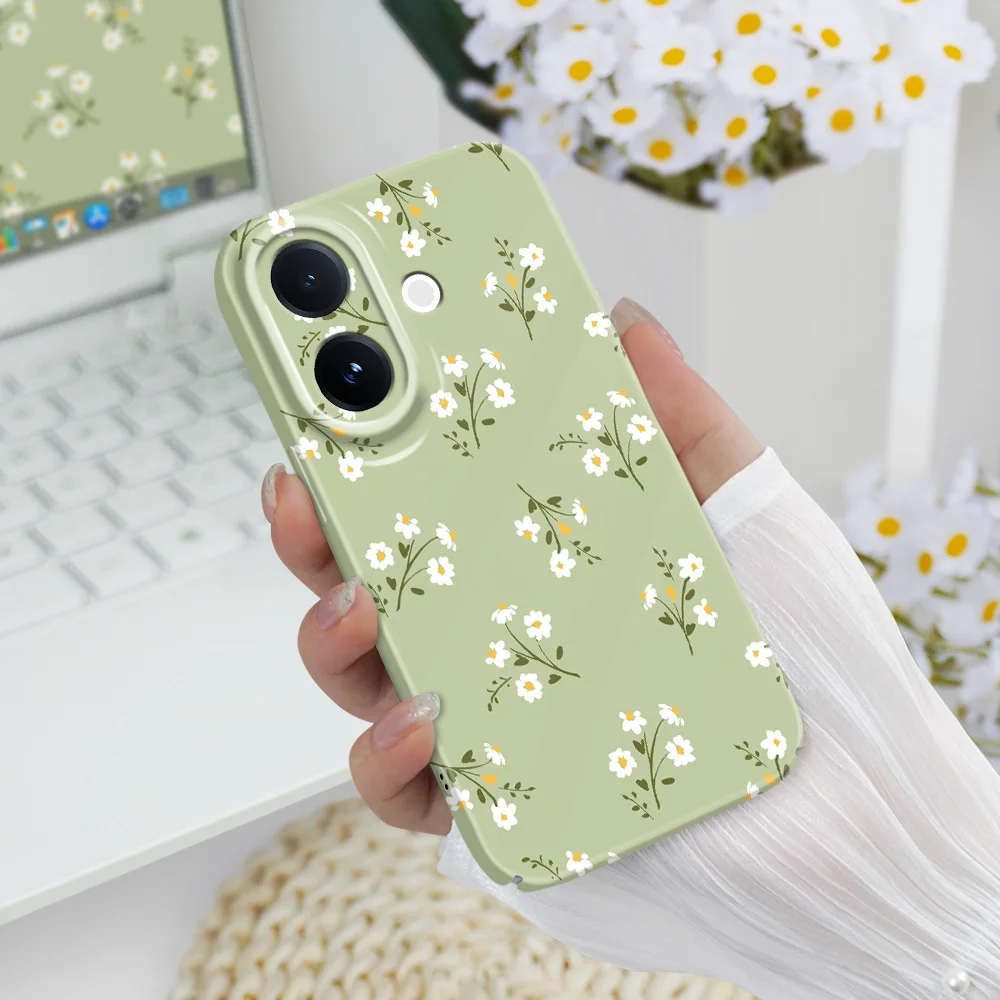 Star Flower Phone Case For VIVO V60 V50 V40 Lite V27 V25 V23 V23E V20 Pro 4G 5G Film Hard Cover