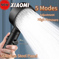 NEW 5 Modes Shower Head Water Saving  Adjustable High Pressure Showerhead Handheld Spray Hangable Bathroom Accessories