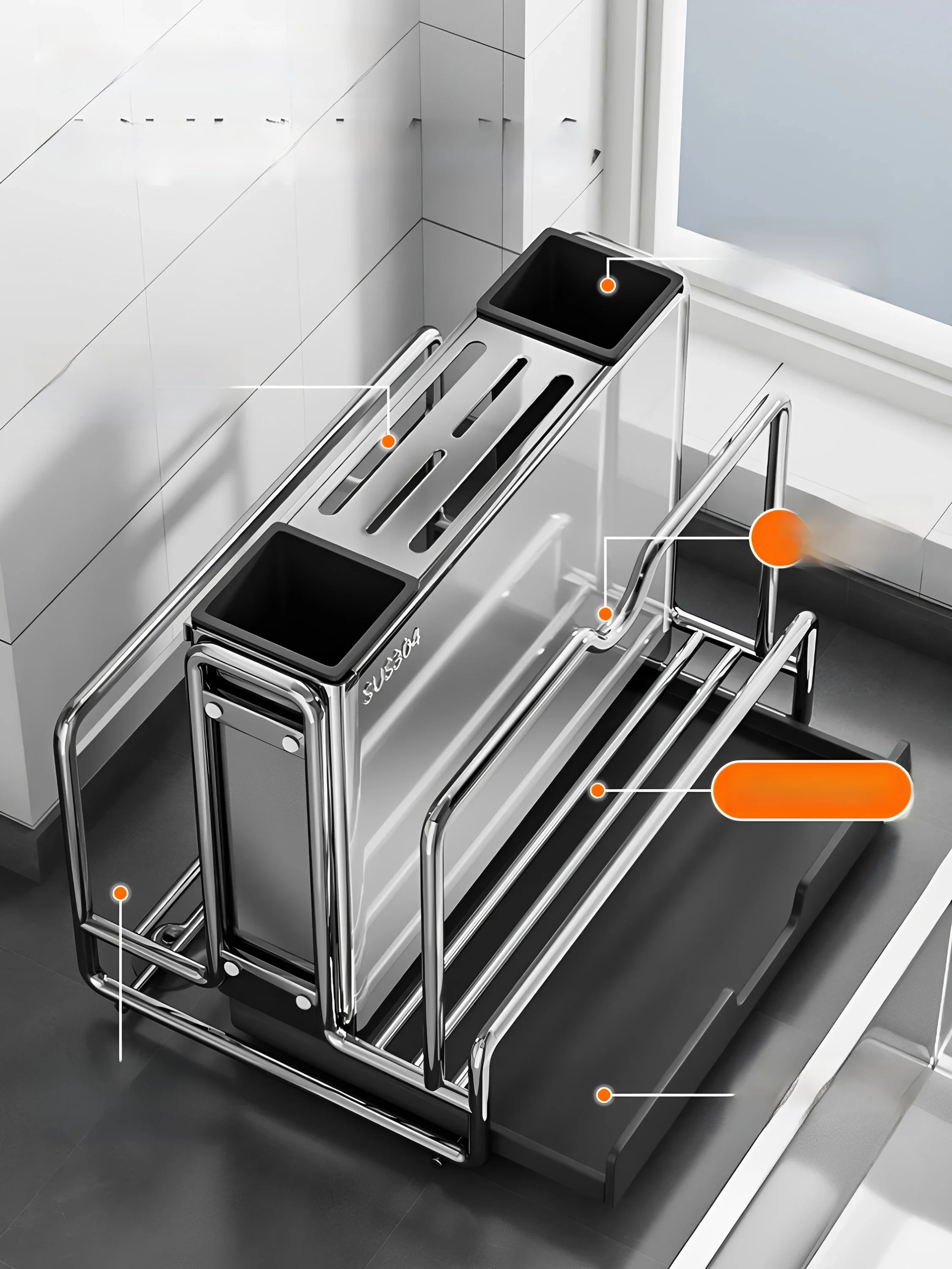 stainless-steel-knife-holder-cutting-board-stand-integrated-multi-function-storage-rack-kitchen-utensil-organizer