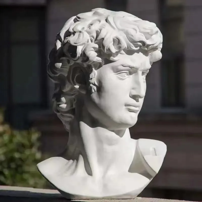 

David Head Resin Statue Modern Abstract Art Bust Sculpture Home Decor Ideal for Art Sketch Practice and Contemporary Aesthetics