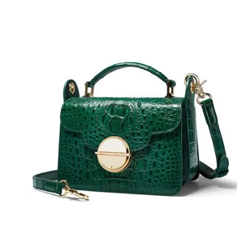

gete 2025 New crocodile leather lady bag crossbody bag leather hand bill of lading shoulder bag fashion casual small square