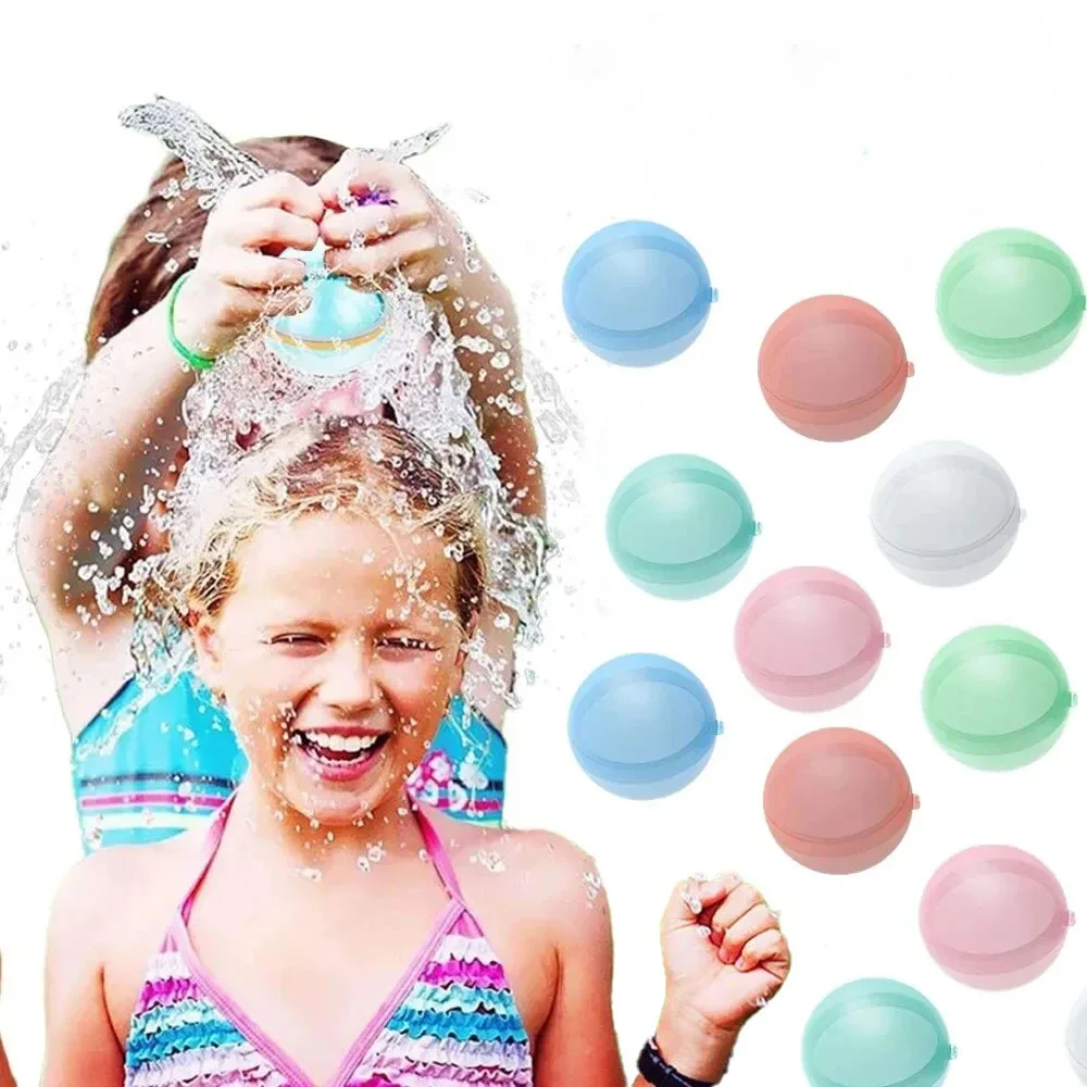 6~60PCS Reusable Water Balloons Refillable Water Balloon Quick Fill Self Sealing Water Bomb Splash Balls for Kids Swimming Pool