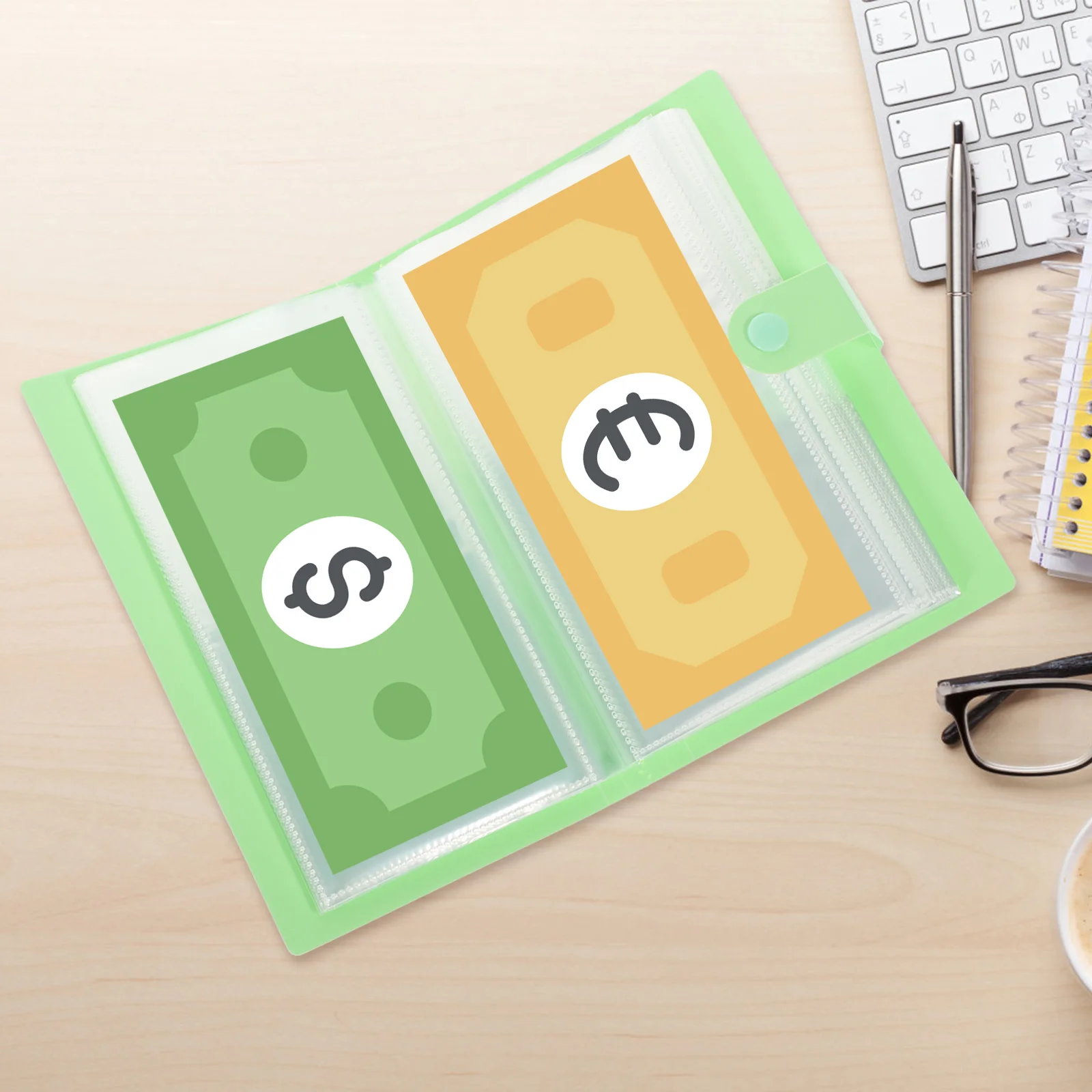 Currency Collection Album Large Capacity Money Holder Protective Book Display Case Portable Coin Storage Organizer