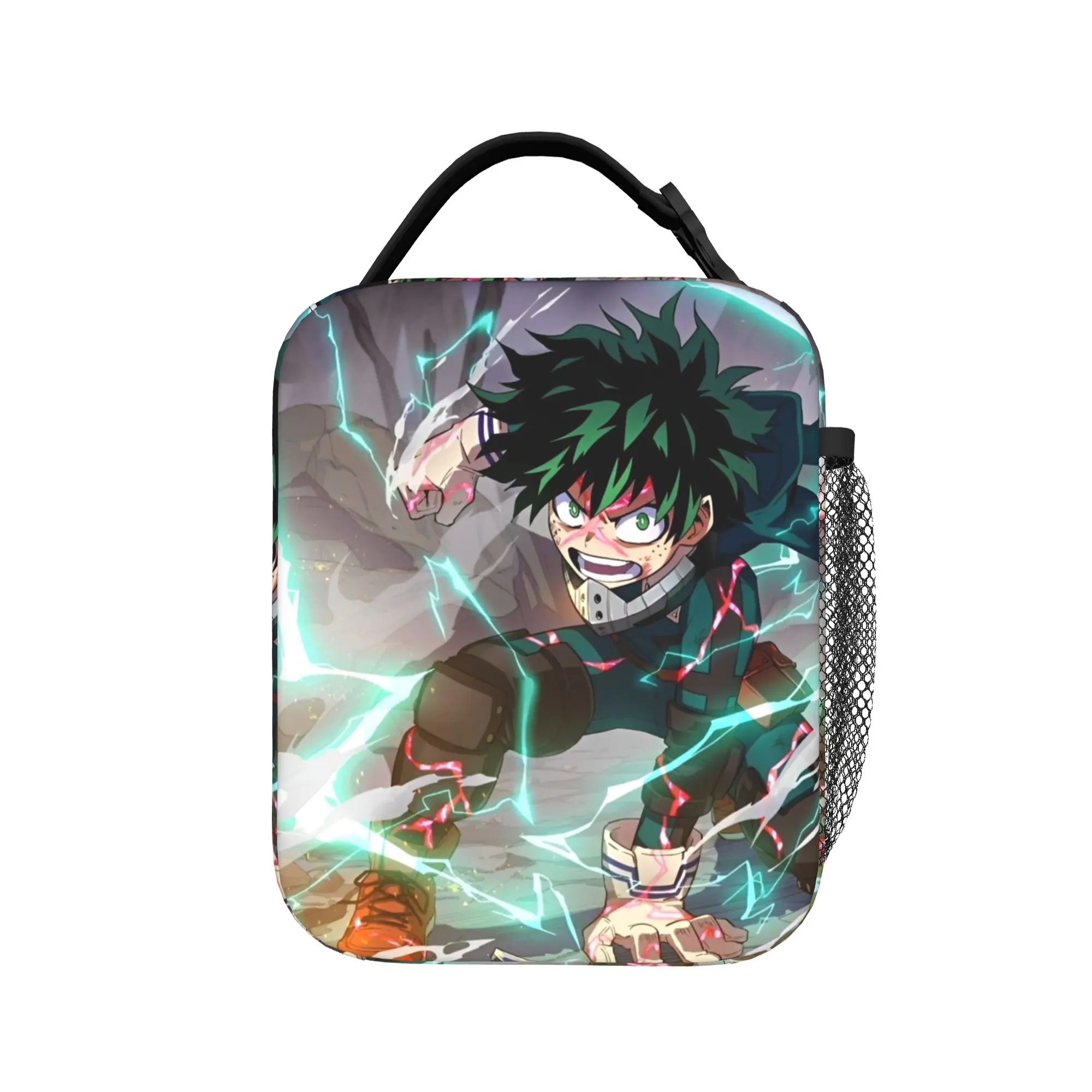 MHA Insulated Lunch Bag Cooler Bag Reusable,Meal Container Anime High Capacity Tote Lunch Box Girl Boy Beach  Travel