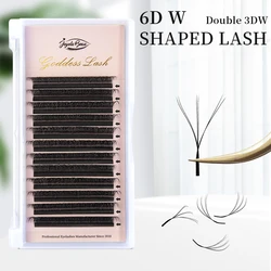 Goddess 6DW Shape Lashes Double 3DW Eyelash Extensions 3D 6D Premade Fans Natural Soft Light Individual Volume Lashes