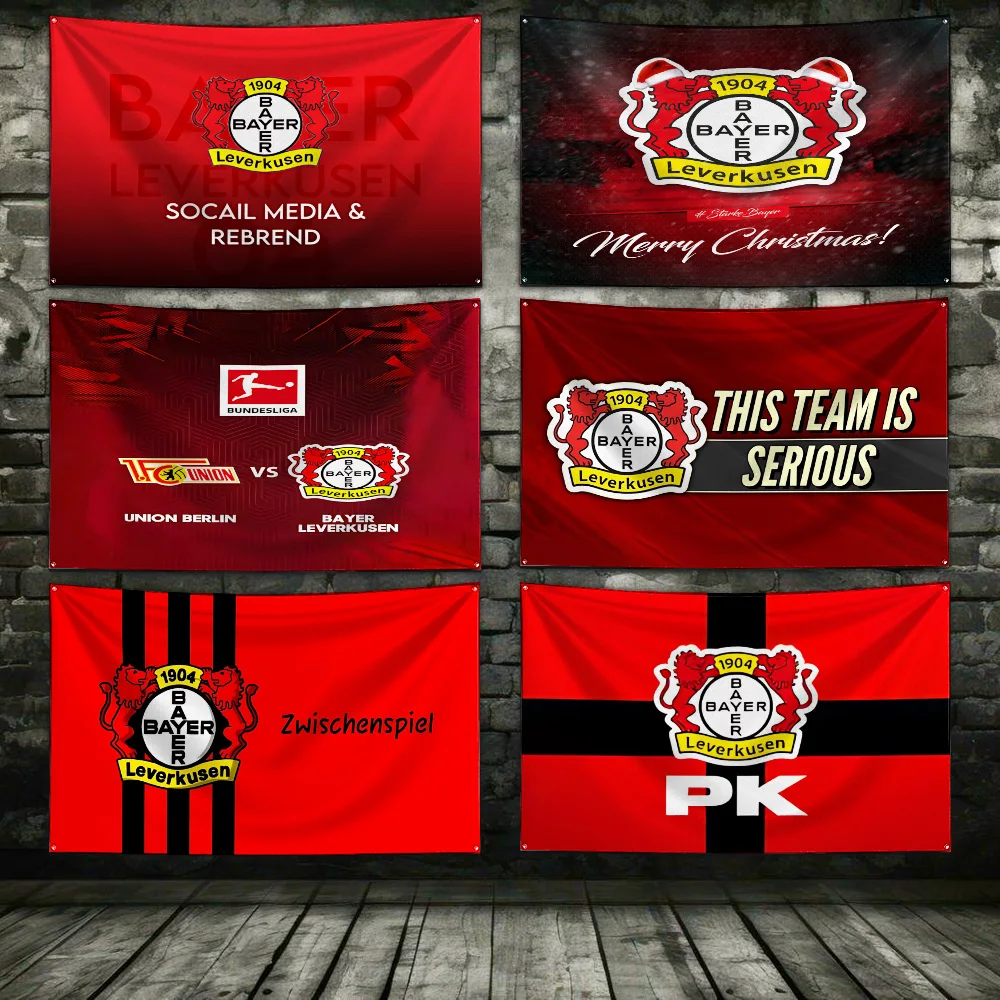 B-Bayer 04 L-LeverkusenSS  Flag Polyester Digital Printing Banner For Garage or Out door Decoration