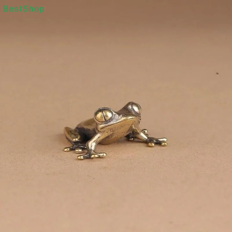 🍄 Vintage Messing Dornröschen Frosch Ornament, Frosch Kupfer Skulptur Handwerk, Schreibtisch und Büro Dekoration