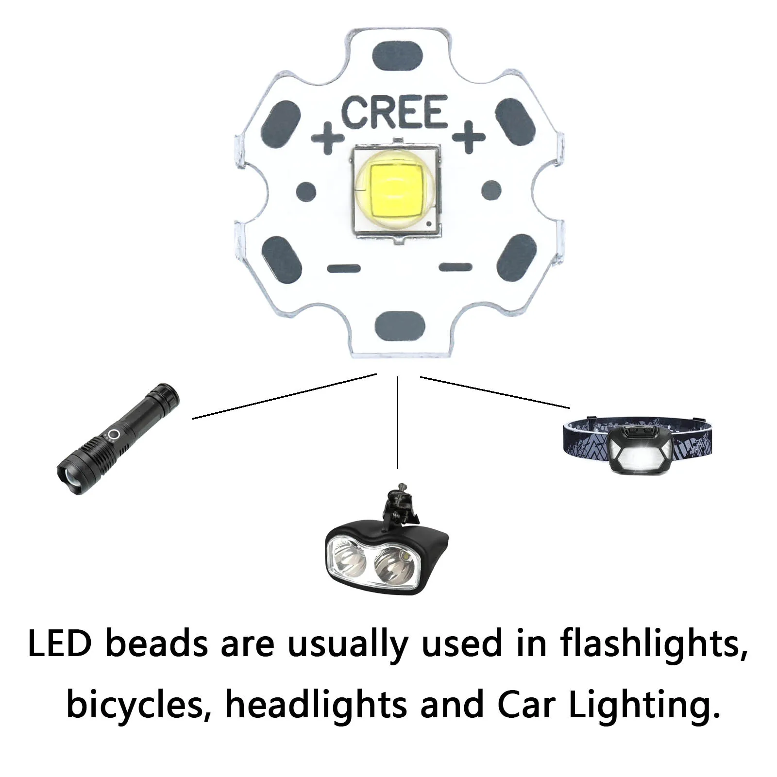 Imagem -06 - Diodos Brancos Frios Faça Você Mesmo para Tocha Lanterna Iluminação do Carro 3w 5w 10w 18w Dc3v 12 mm Grânulos de Led de Alta Potência 14 Milímetros 16 Milímetros 20 Milímetros