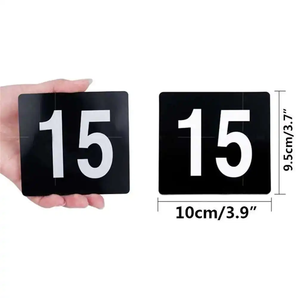 Double Side Plastic Table Table Sign Numbers Card White On Black Number Wedding Party Accessories Seat Cards Restaurant Supplies