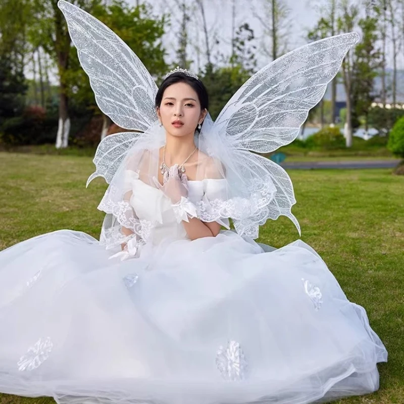 

Motorized Butterfly Wings Fairy Angel Wing Prop for Adult Flapping Costume for Photo Shoot Cosplay Accessory for Wedding Dress