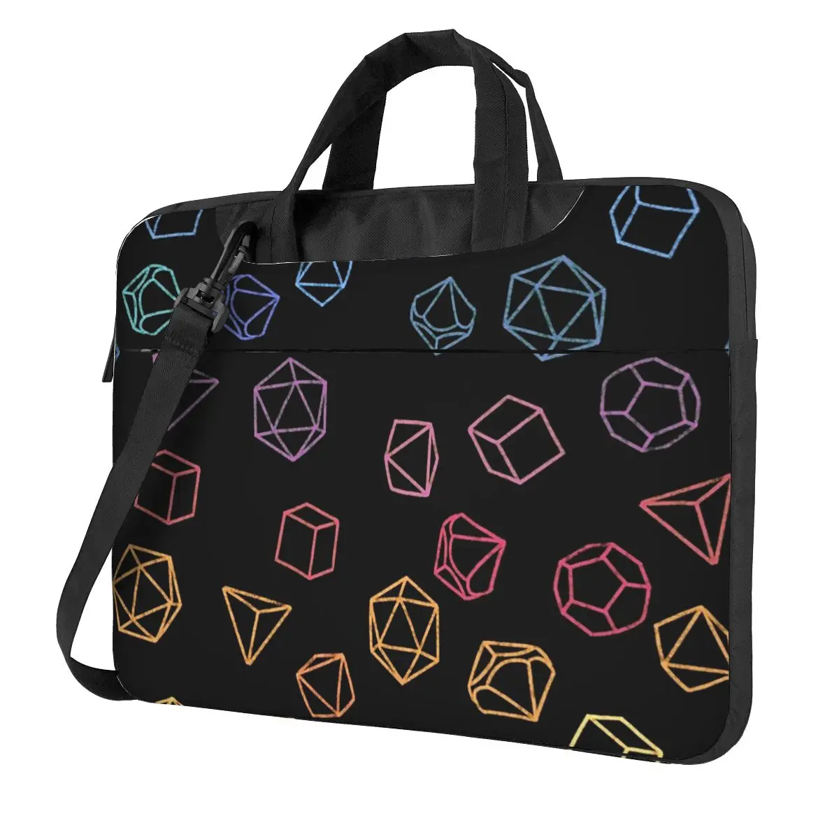 DnD Dice Rainbow Laptop Bag Protective Case Computer Bag 13 14 15.6 Inch Crossbody Laptop Pouch For Macbook Pro Air