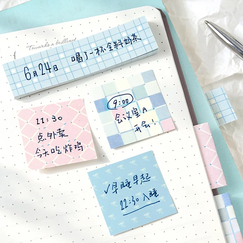 120sheets Mini Combination  Notes, Color Buoyancy Series Ins Fresh Polka Dots Basic Message Sticky Notes Memo Pad Sticky Notes