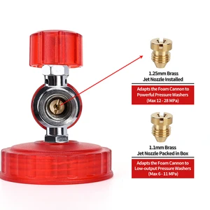 Arandela de presión Generador de espuma de espuma de aluminio Generador de espuma de nieve con conector rápido de 1/4 "para Portland Husky Ryobi Greenwork 8 Mejores espuma de cerveza de ventas - №7