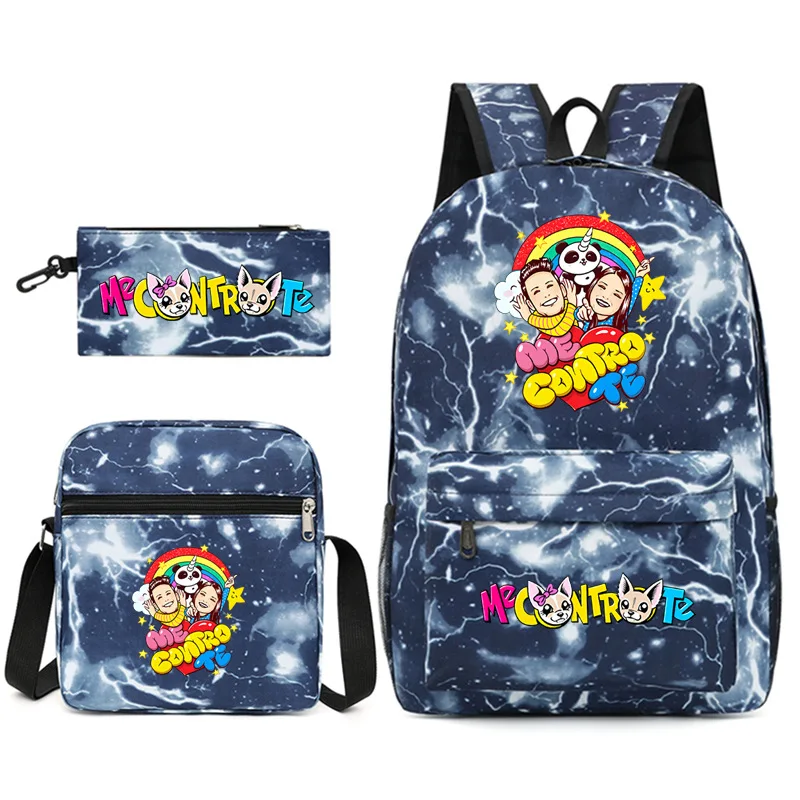 Classic Popular Funny Me contro Te Print 3pcs/Set pupil School Bags Laptop Daypack Backpack Inclined shoulder bag Pencil Case