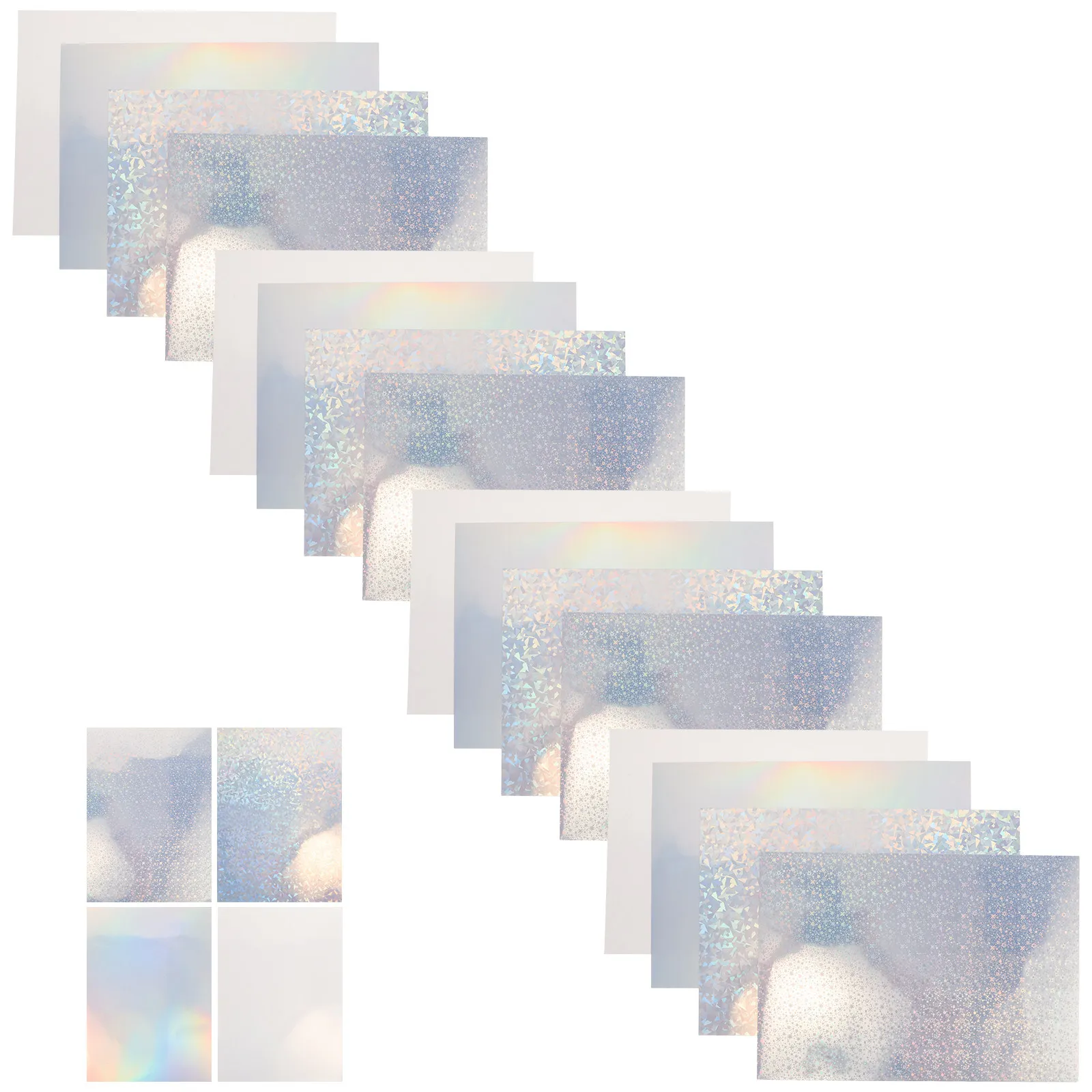 

Premium Holographic Sticker Collection for Scrapbooking Craft Decoration Glossy Metallic Reflective