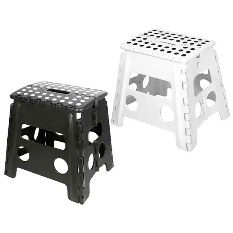 Non Slip Portable Foot Stool Multi Purpose Folding Step Stool Easy Storage Space Saving Foldable Stool For Kitchen Living Room