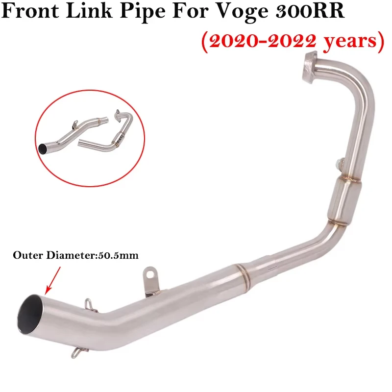 

Надевается для Voge 300RR Voge300RR 2020 2021 2022, выхлопная система мотоцикла, передняя соединительная труба, глушитель 51 мм, без шнуровки