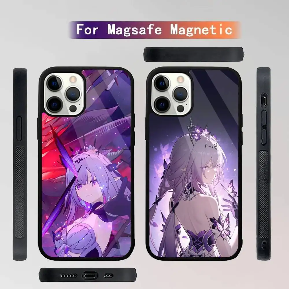 

H-Honkai Castorice Star R-Rail Phone Case For iPhone 16,15,14,13,12,11,Plus,Pro,Max Mini Magsafe Magnetic Wireless Charging