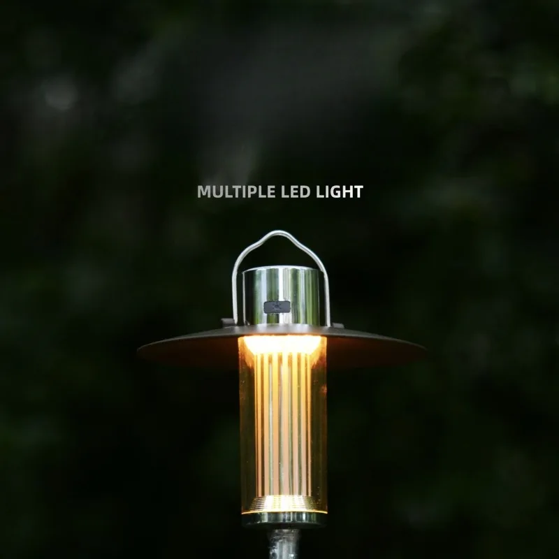 LED Rechargeable Camping Lantern- Multi-Function Tent Light with Flashlight Mode for Outdoor Hiking