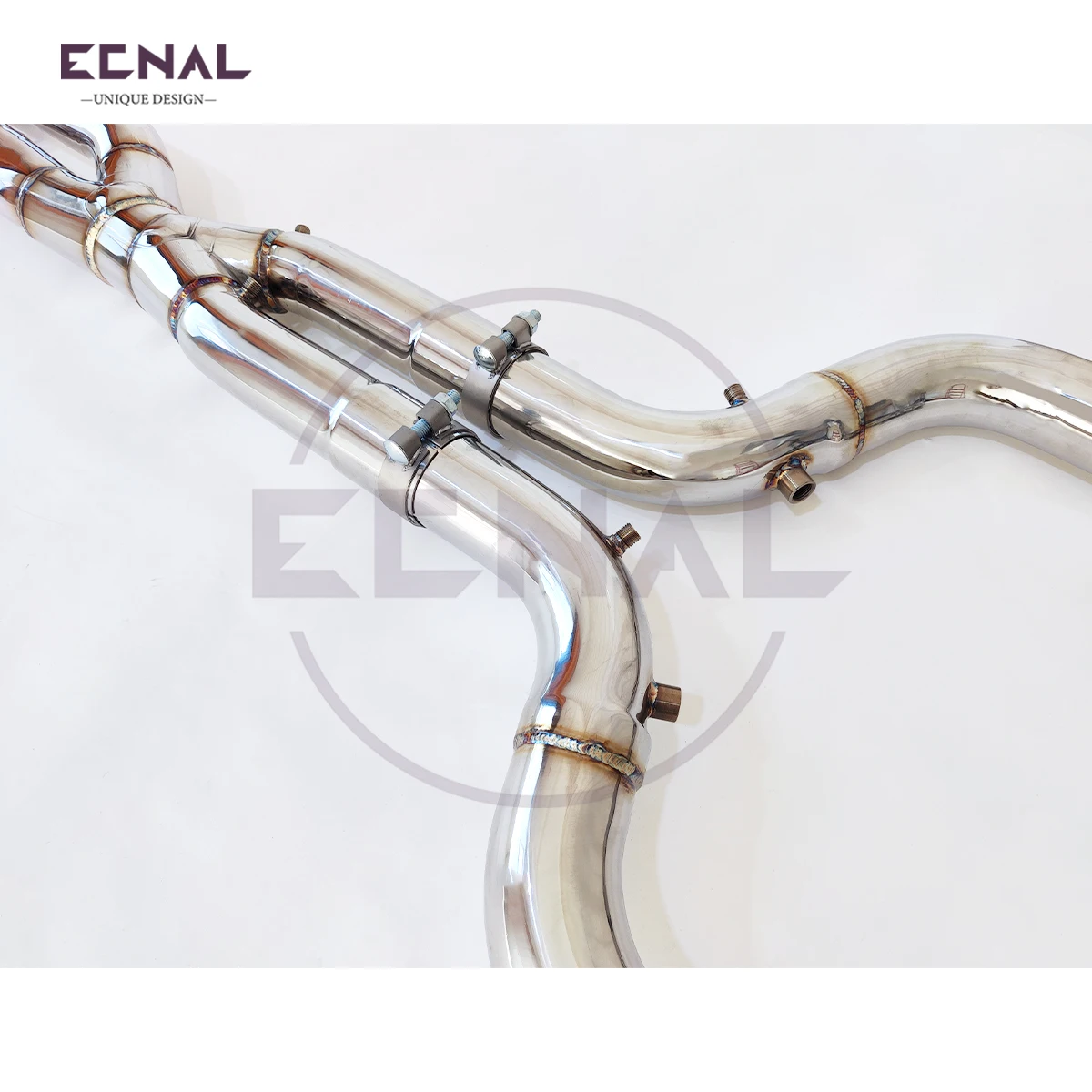 

Ecnal Exhaust for 2020+ Benz AMG GLC43 3.0T T304 Stainless Steel with OPF High Flow Quality Exhaust Midpipe for Cars