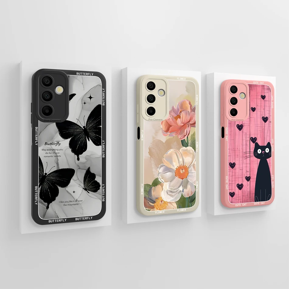 For Samsung Galaxy A16 Case Aesthetic Style Soft Liquid Silicone Phone Cover For Samsung A 16 4G 5G Full Coverage Back Bumper