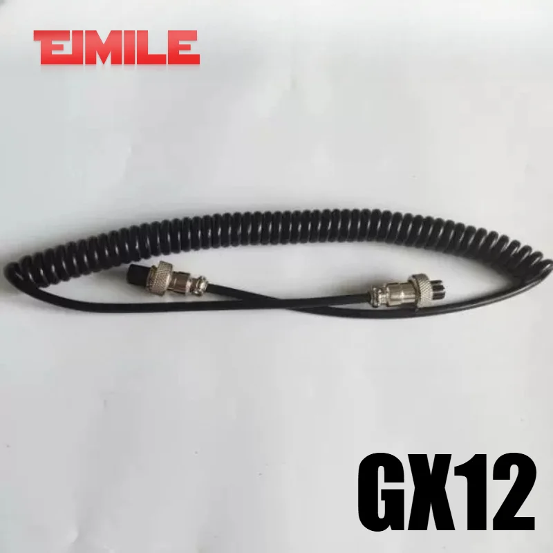 GX12 2P 3Pin 4P 5P 6Pin 7Pin Aviation Plug Spring Wire Female to Female Telescopic Line GX12 Straighten 30/50/100cm Spiral Cable