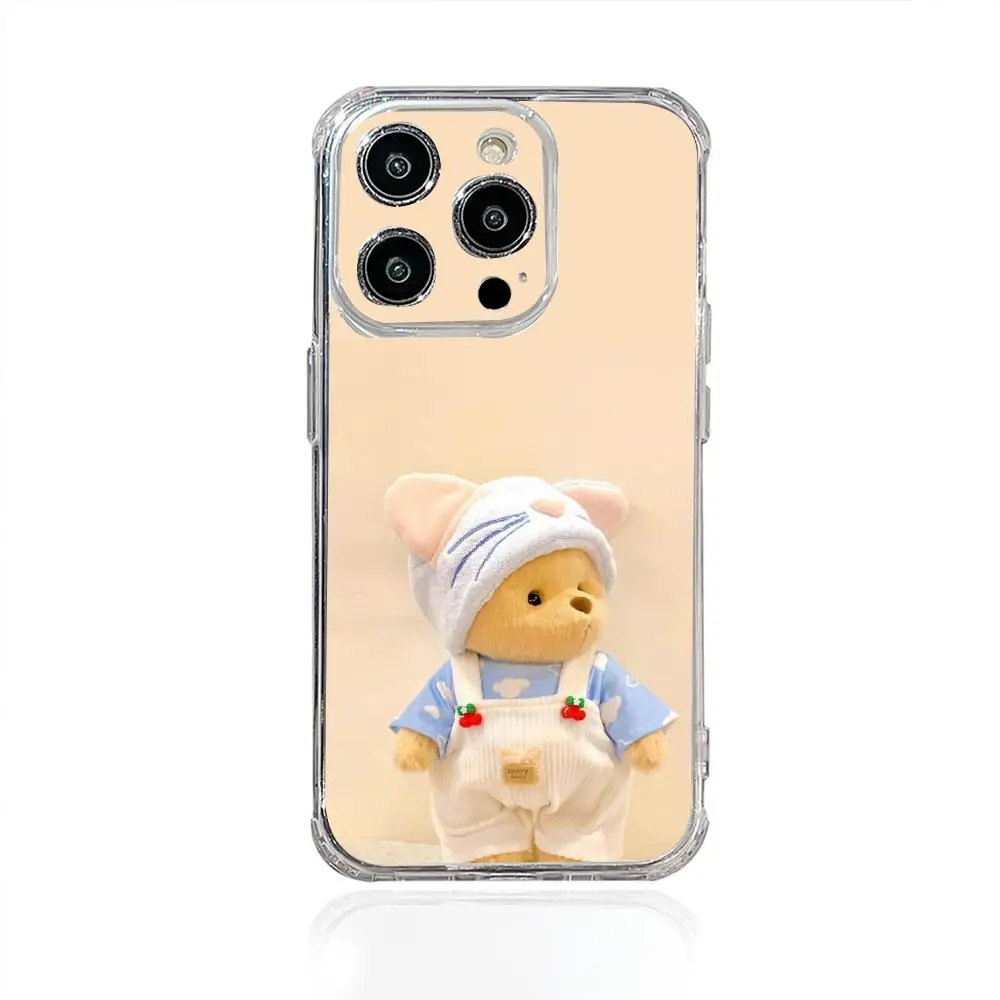 

C-ute Bear Phone Case For iPhone 17/16/15/14/13/12/11 Pro Max Plus Case, Clear MagSafe TPU, Slim Shockproof, Anti-Scratch