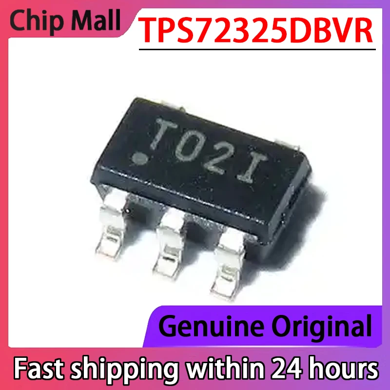 2PCS Original TPS72325DBVR Screen Printed T02I SOT-23-5 Adjustable Low Voltage Drop Regulator