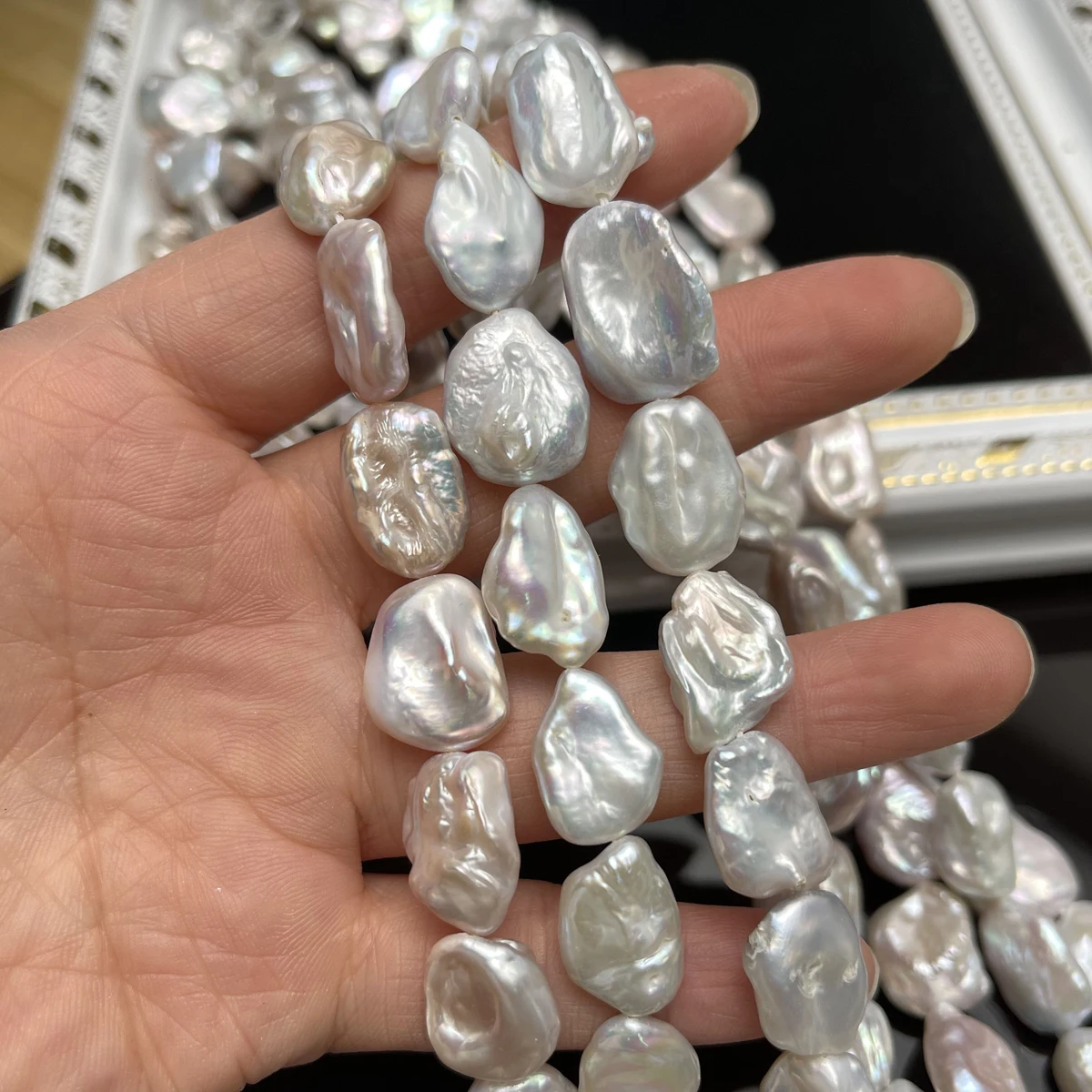 

13-15mm Natural Freshwater Irregular-shaped Baroque Pearl Bead for Jewelry Make DIY Necklace Earrings Bracelet Accessory Women