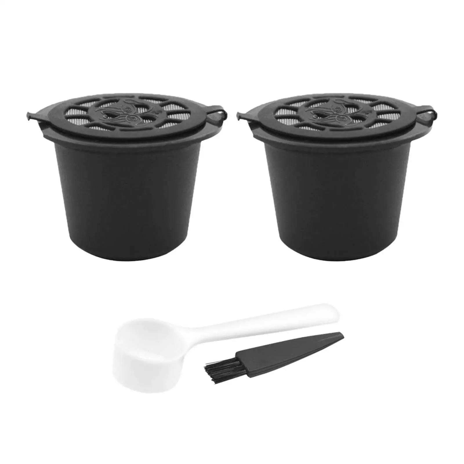 Coffee Capsules, Reusable Makes Delicious Coffee with Brush Cup for Gifts for