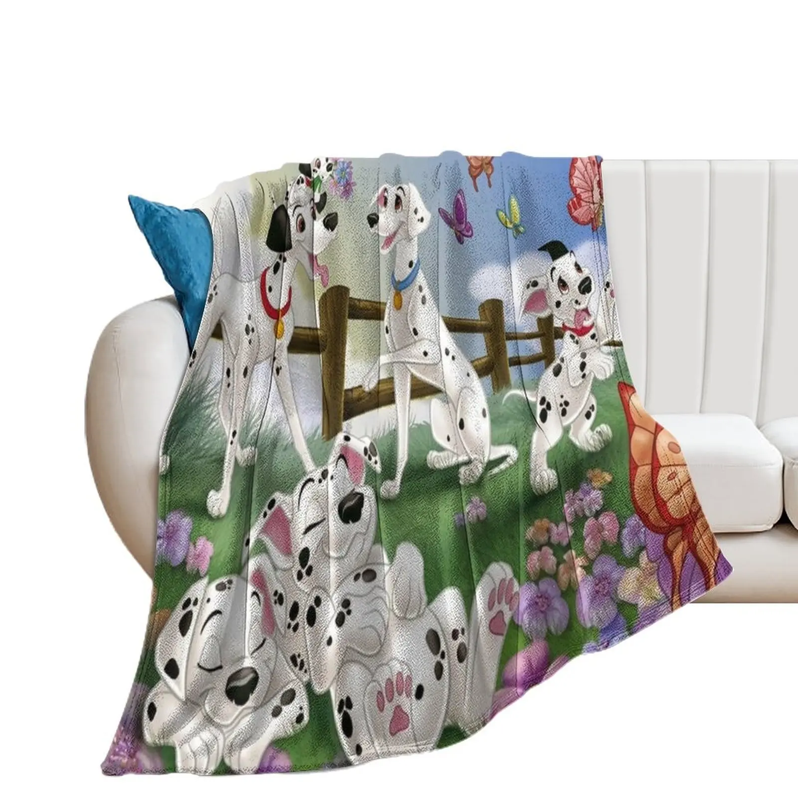 

dalmatians and beautiful day Throw Blanket Sofas Stuffeds Decorative Beds Luxury St Blankets