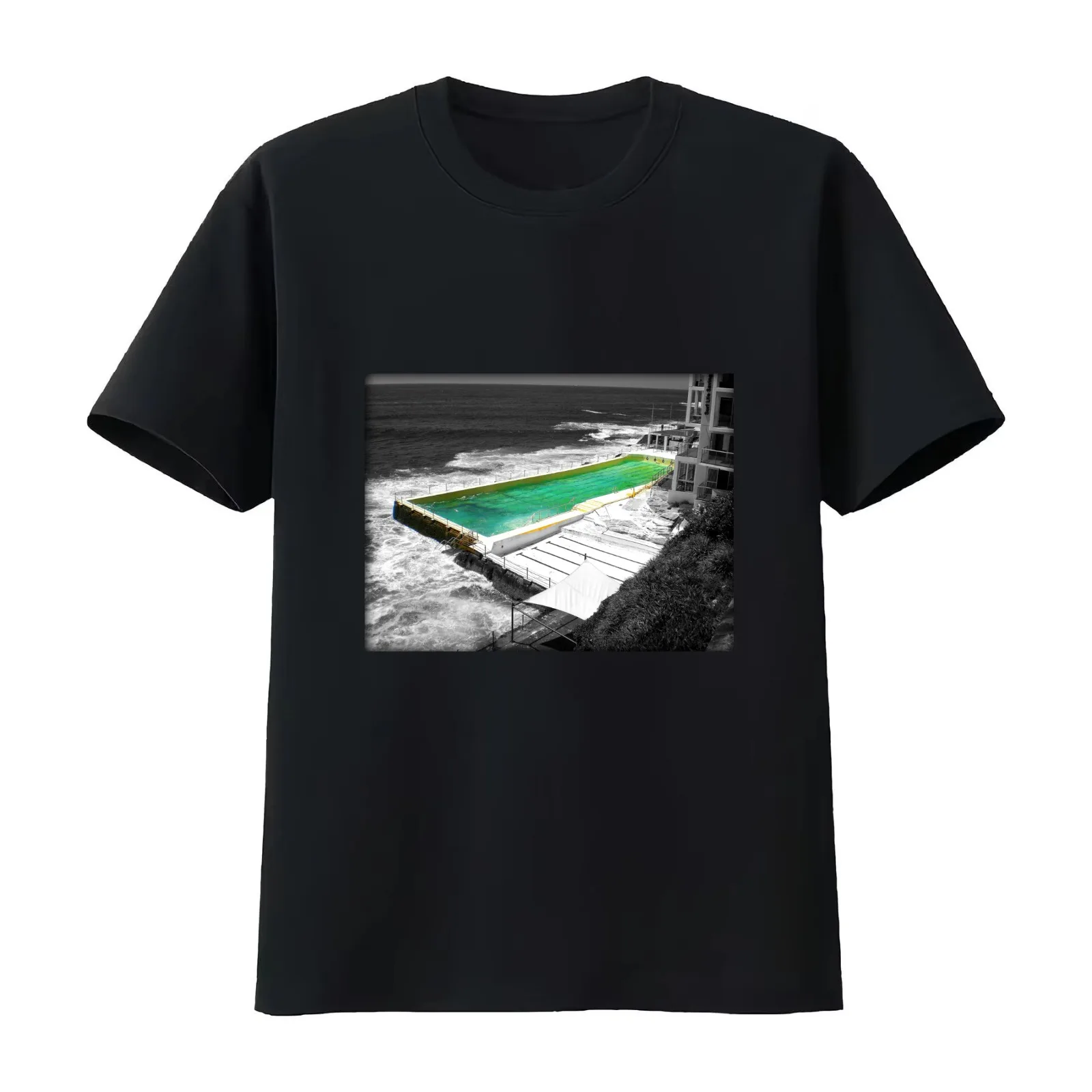 Bondi Icebergs Club T-Shirt Summer Casual Cotton Tee Oversized Streetwear Tops Vintage Graphic Print Loose Fit Short Sleeve