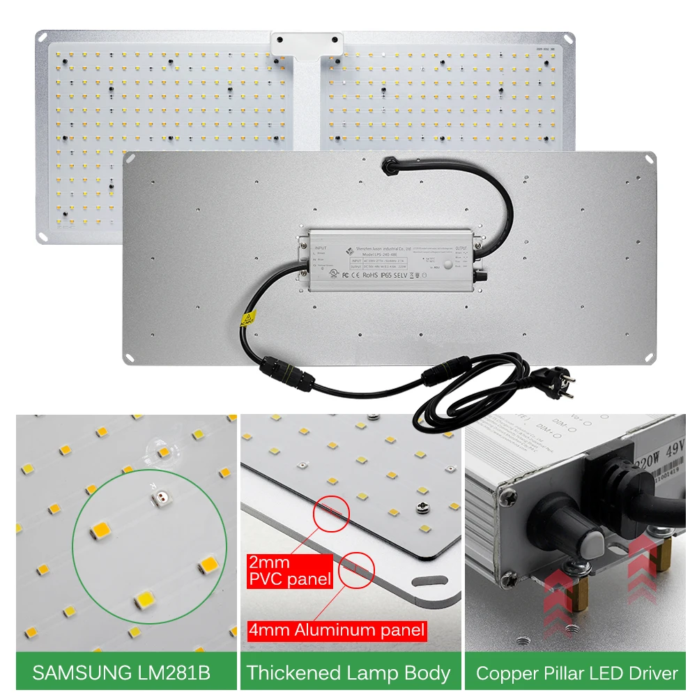 LED Grow Light Full Spectrum Phytolamp SAMSUNG LM281B Chips For Plants Seedlings Quantum Board Cultivation Greenhouse Tent Lamp