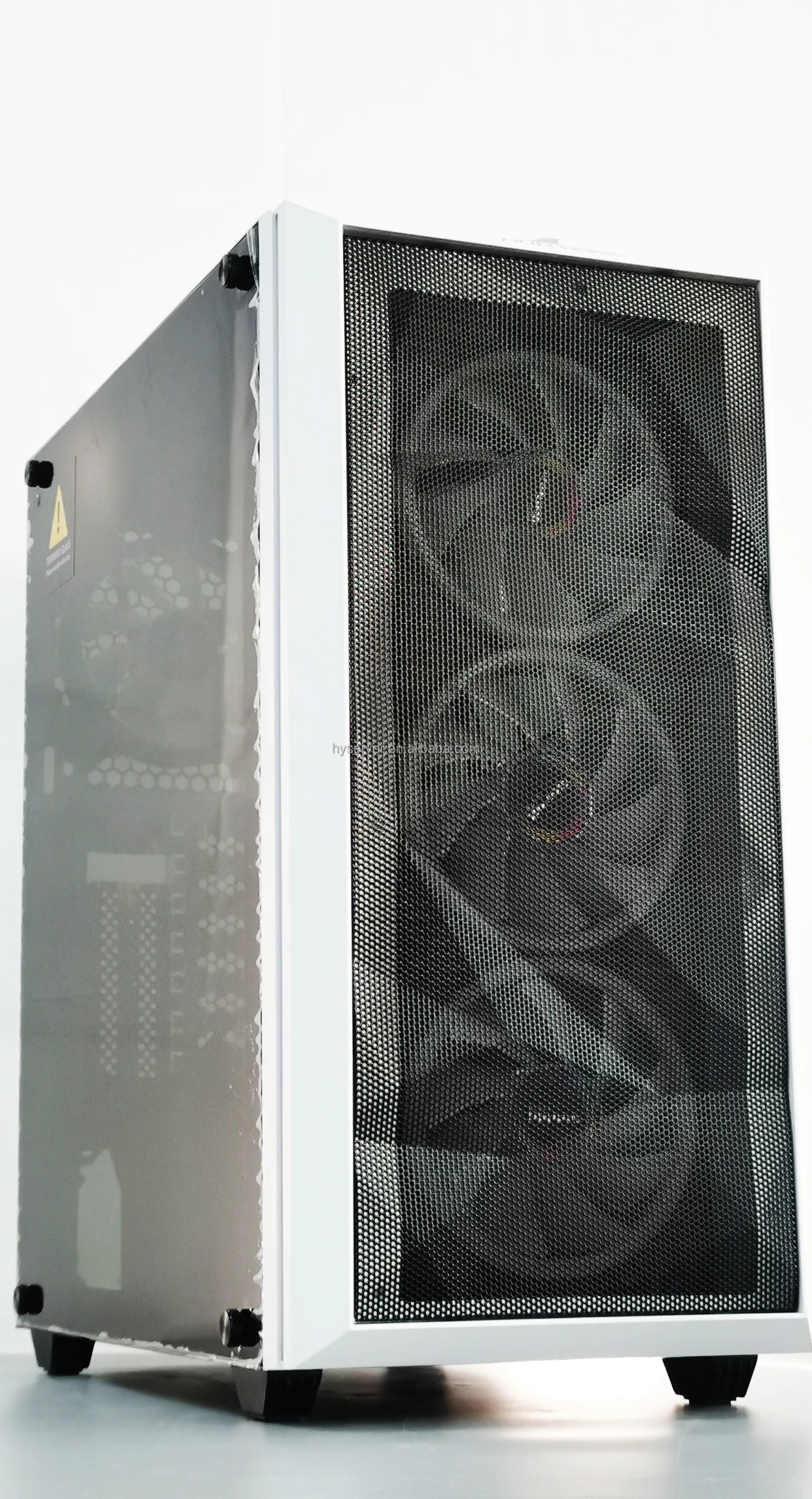 402 ATX Mid Tower Gaming PC Case, Steel Chassis, Tempered Glass Side Panel, Support ARGB Fans for Desktop Computer