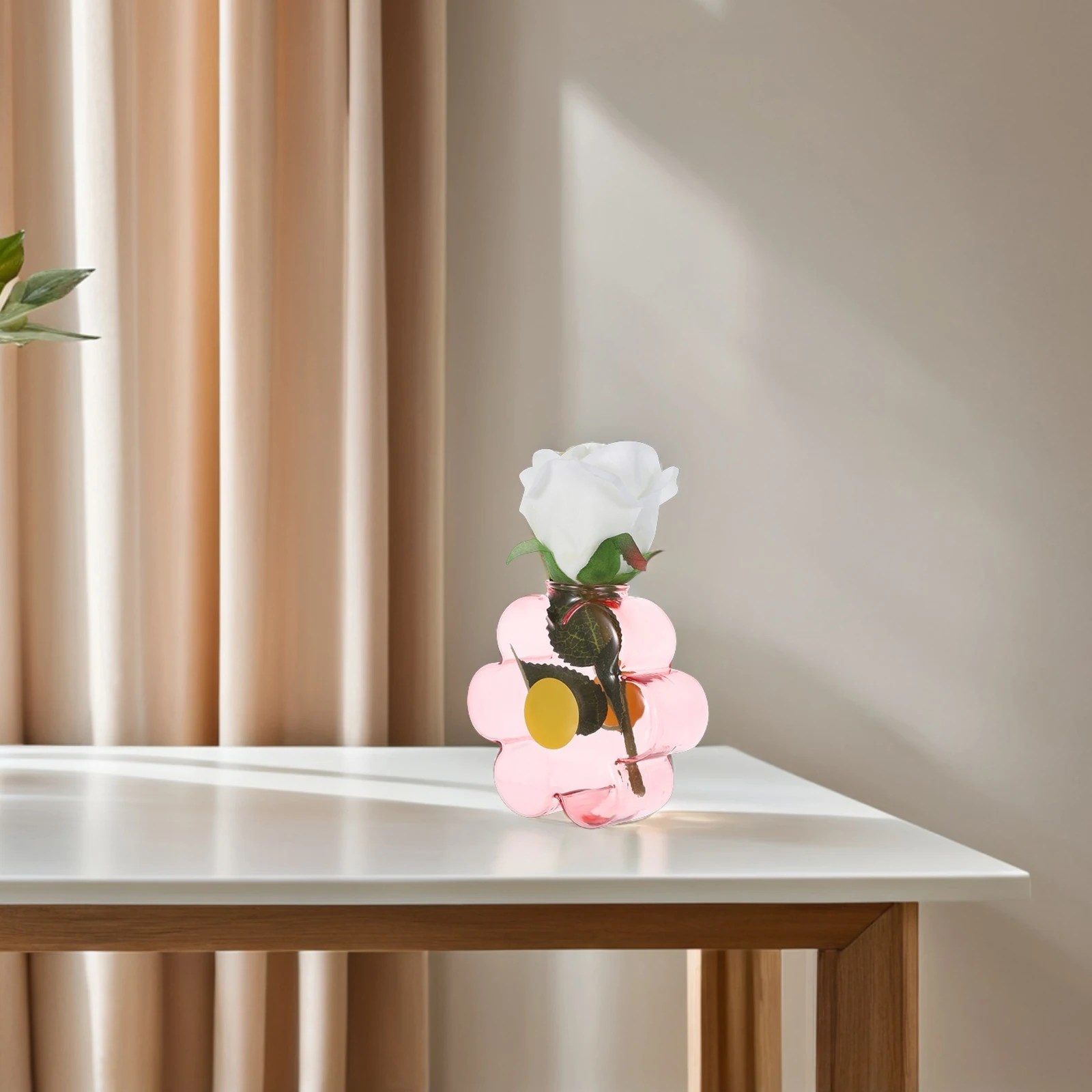 

Glass Flower Vase Clear Unique Design Decorative Pot Hydroponic Vase Table Centerpiece Home Restaurant Unique Vases