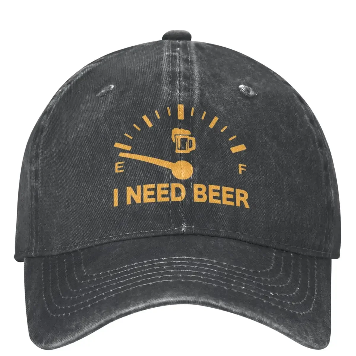 I Need Beer Fuel Gauge Baseball Cap Funny Beer Lovers Running Hippie Wholesale Hip Hop Dad Hats Unisex Teens Casual Snapback Cap