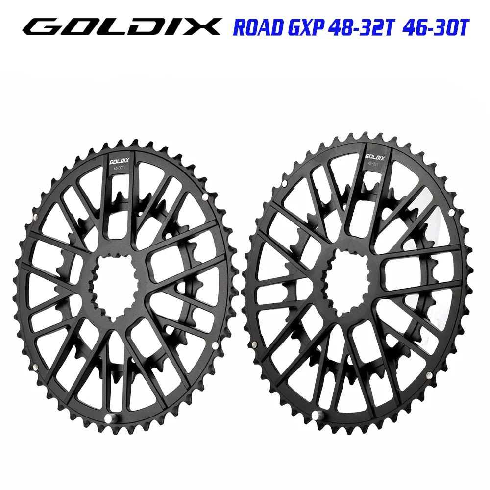 GOLDIX 48-32T 46-30T specification road bicycle crank set disc suitable for SHIMANO and SRAMGXP\'s 10 speed 11 speed 12 speed