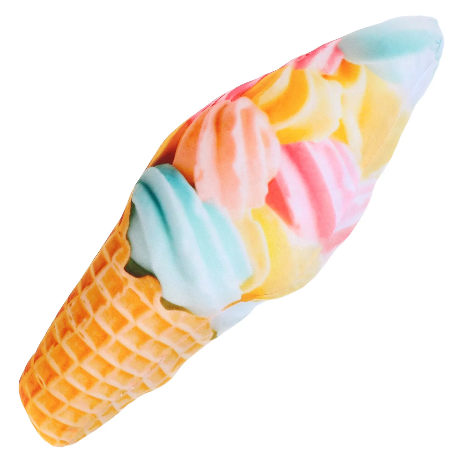 Poduszka w kształcie lodówka, 45 cm, kreskówkowa poduszka w kształcie rożka lodowego, przytulna poduszka pod lędźwie i plecy do sypialni, na sofę, do siedzenia.