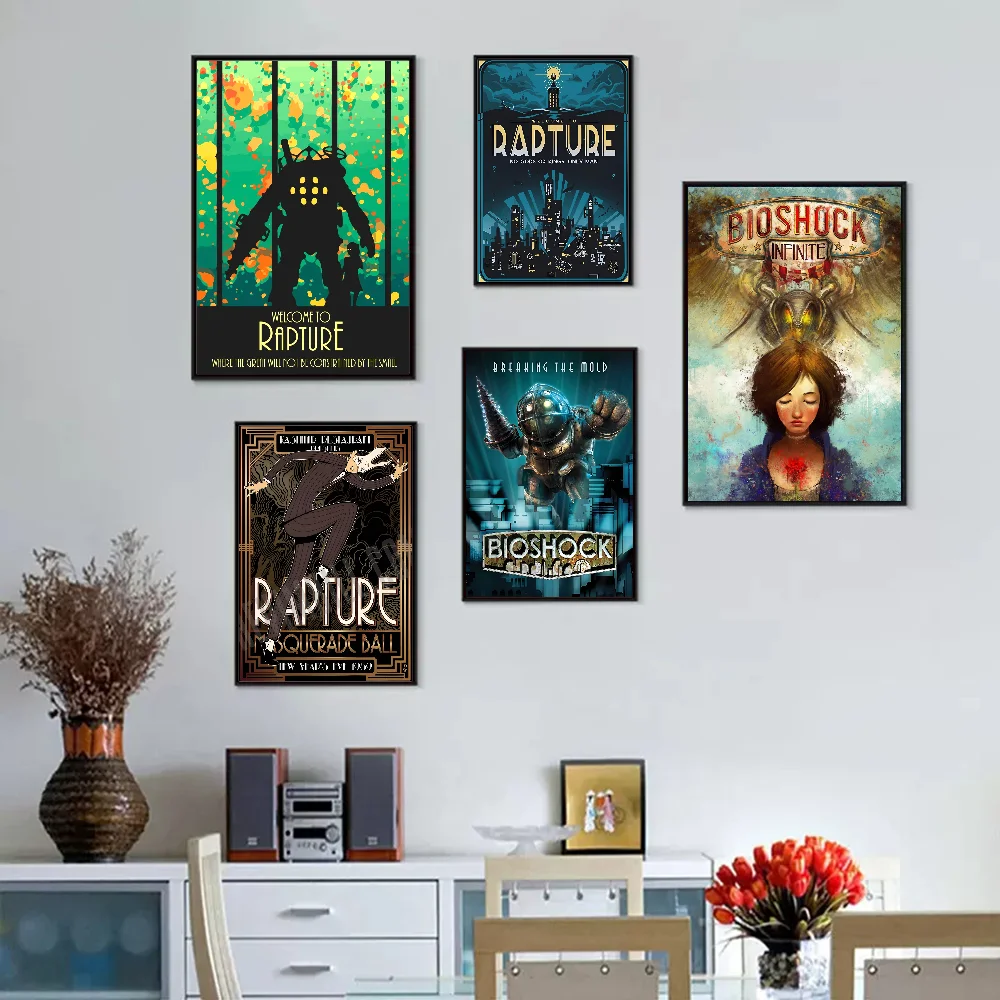 Game Rapture Video B-Bioshock Good Quality Prints And Posters HD Quality Poster Wall Art Painting Study Home Decor