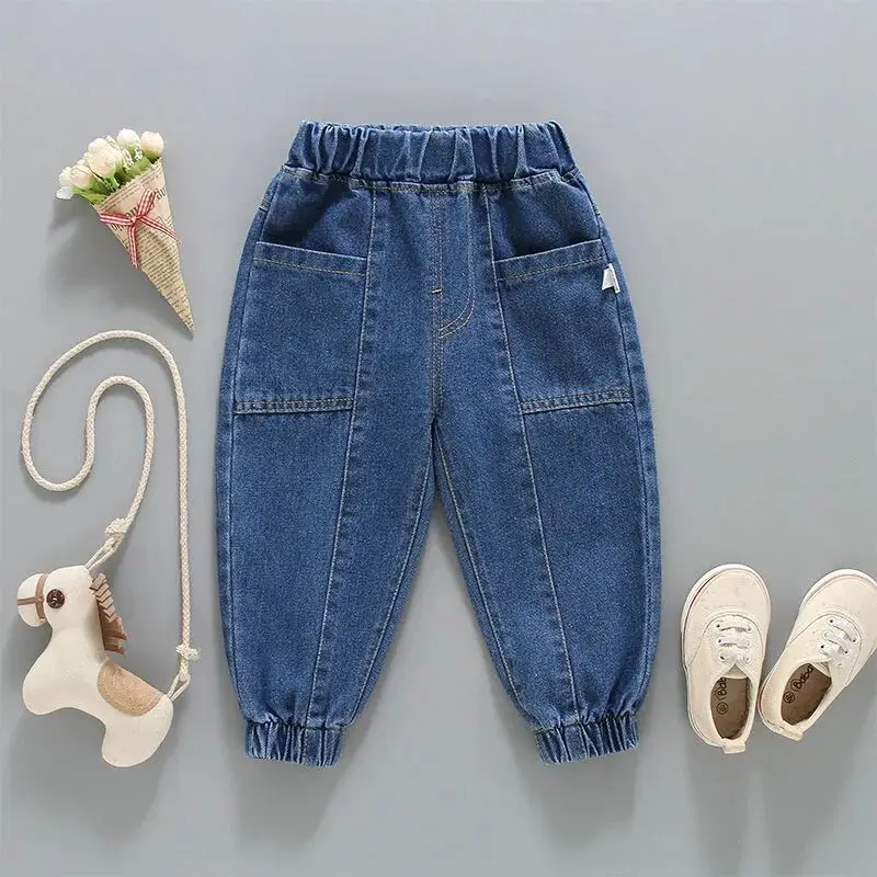 

Children's Jeans Spring and Autumn 2-6 Year Old New Boys' and Girls' Casual Pants Long Pants