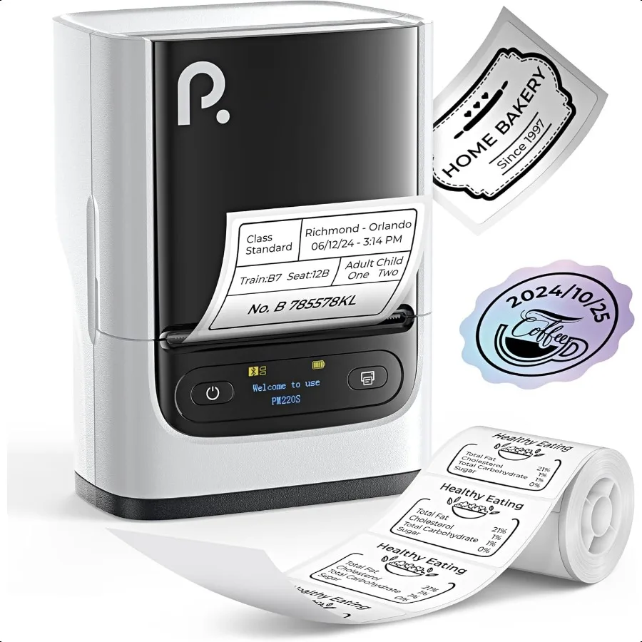 

PM220S Label Maker hine с лентой 2-дюймовый Bluetooth термопринтер этикеток Портативный принтер для наклеек для школы, офиса, дома Busin