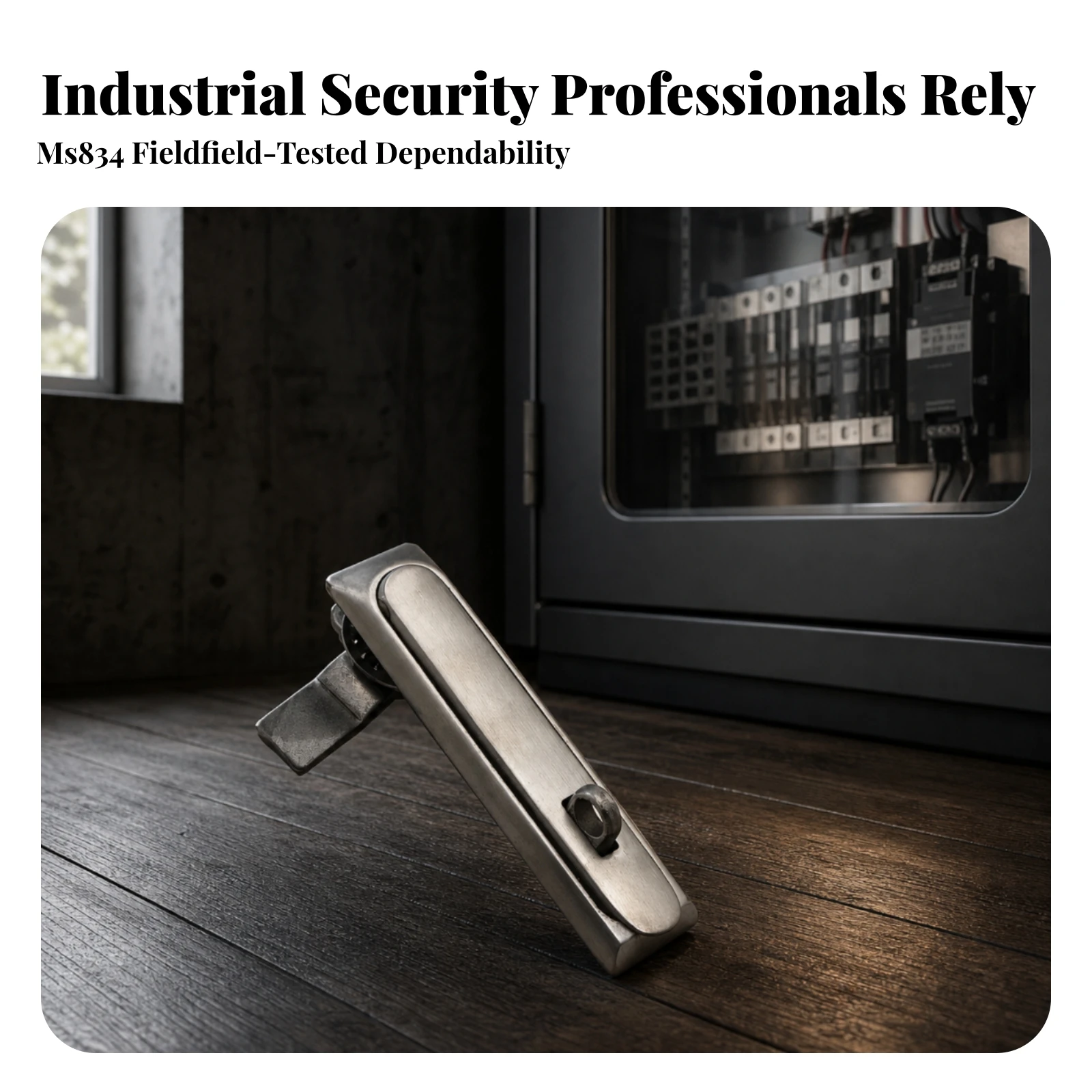 Industrial Cabinet Lock Slim MS834 Lock Secure Replacement for Electrical Enclosure, Control Box