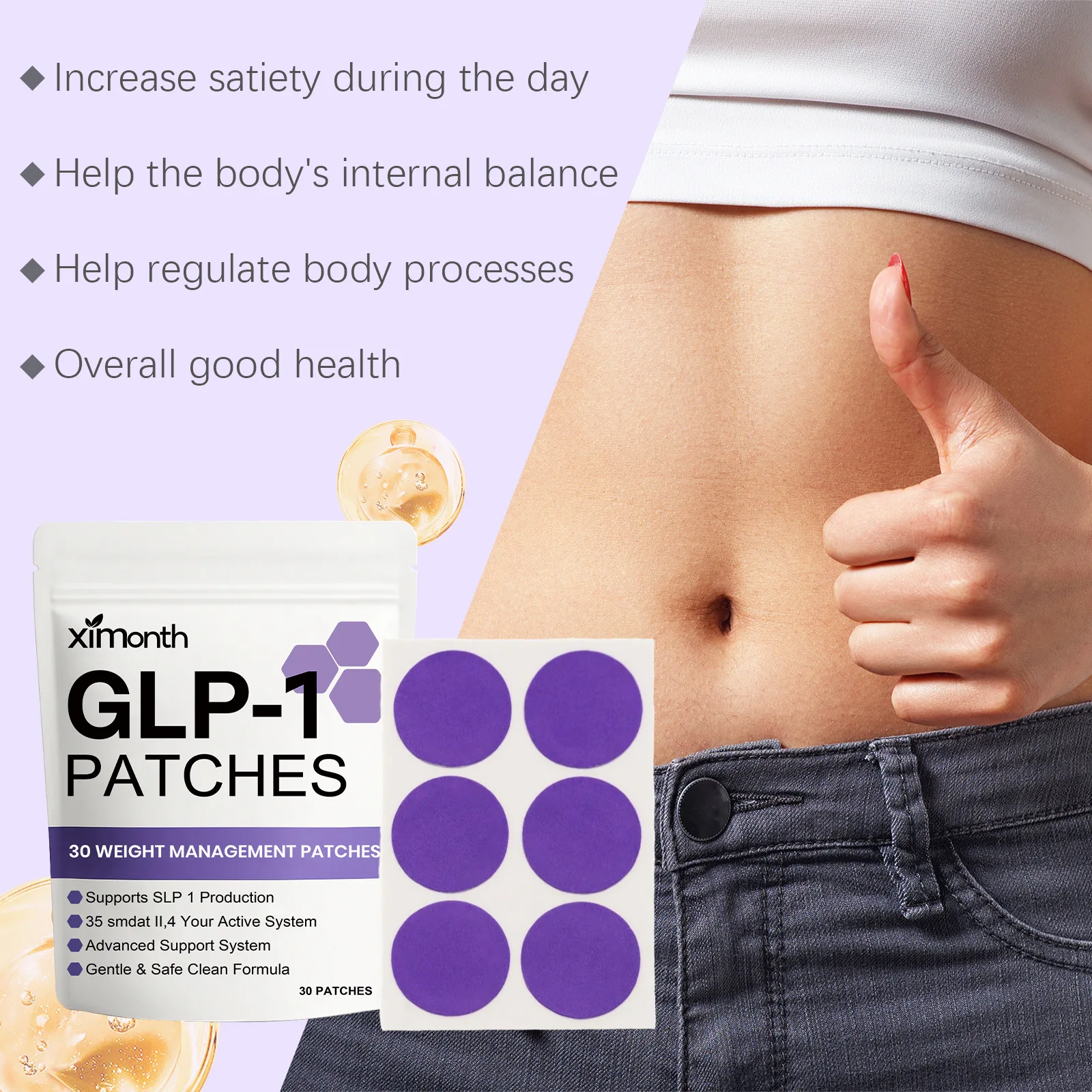 Weight Loss Patches Cellulite Fat Burning Regulating Insulin Secretion Suppressing Appetite Belly Waist Body Slimming Stickers - Image 5