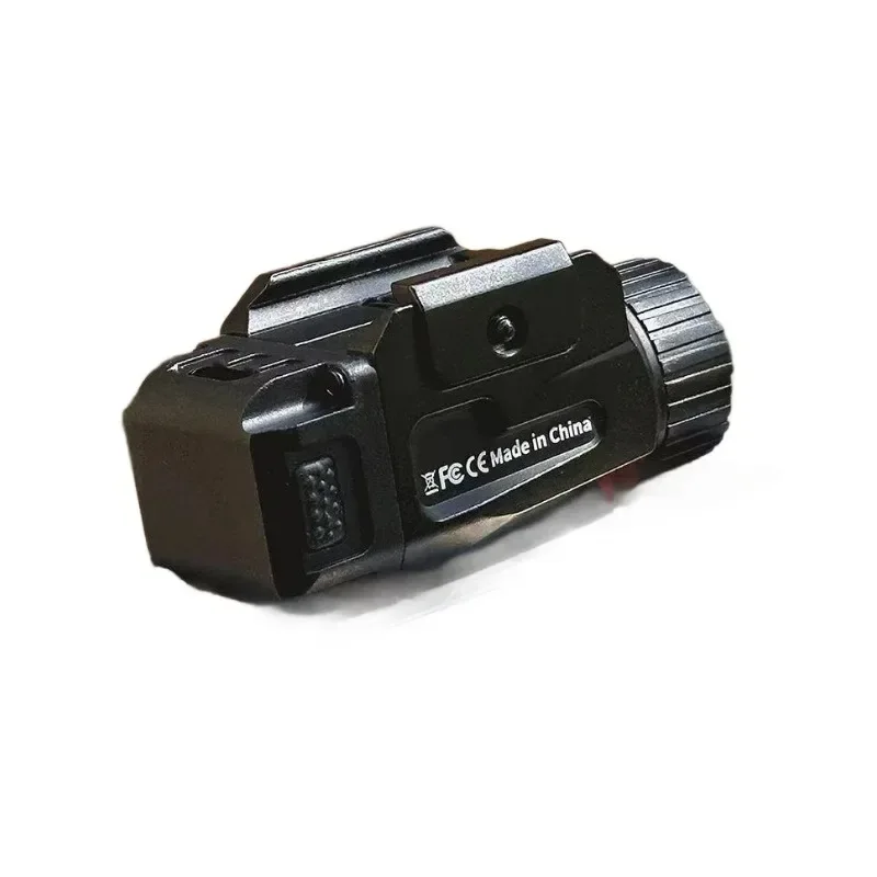 All Metal Mini Rail Mount LED Flashlight 800LM 3 Brightness 7 Flash Modes Type-C Charge 500mAh Hobby Model Lighting Kit